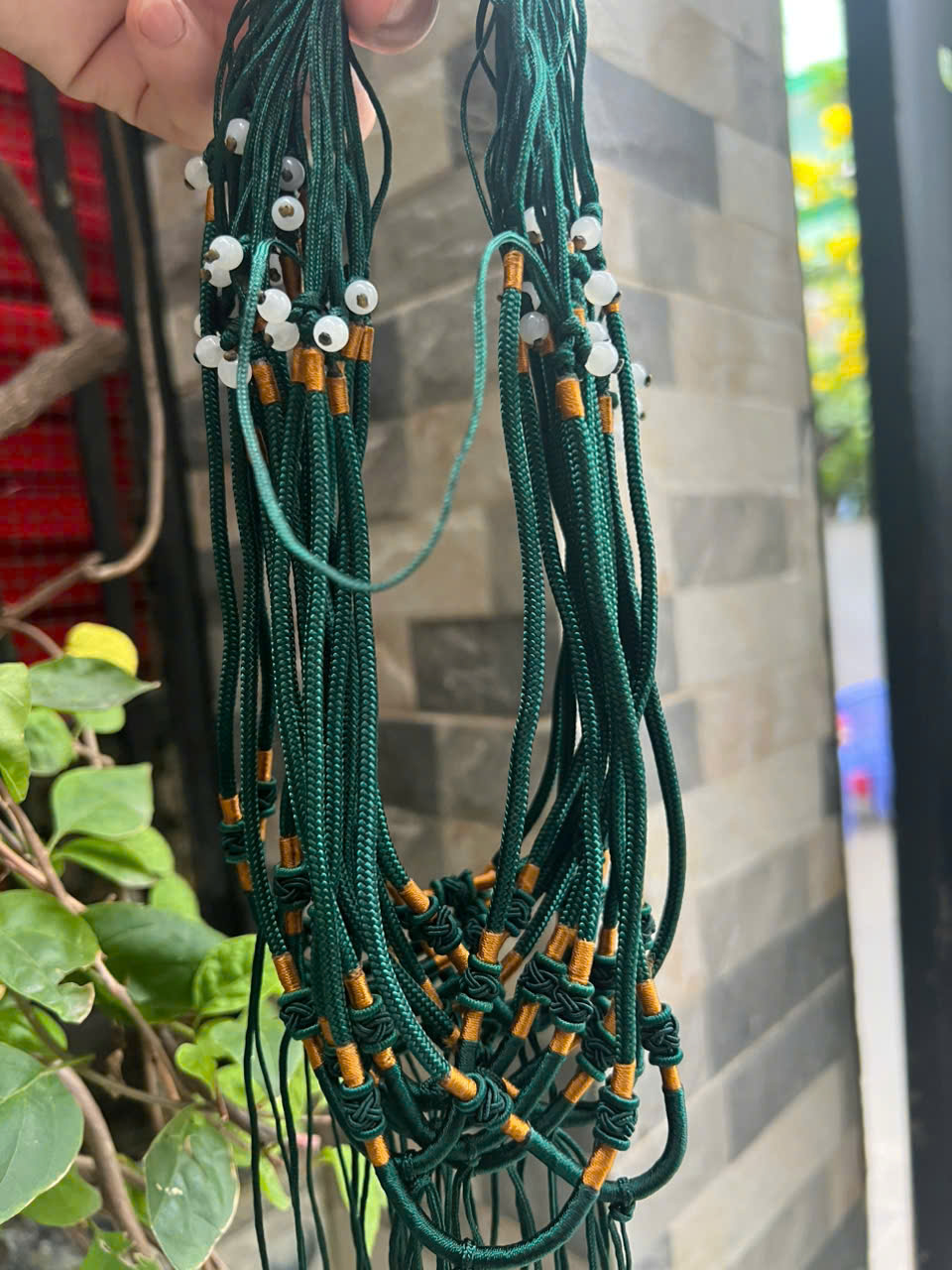 Sợi Dây Đeo cổ mới Xanh Rêu Đậm Đẹp Kiểu dạng rút size 3mm x dài trồng cổ Anh Chị tự chỉnh theo ý 23cm - 30cm Phối với mặt Phật, mặt dây chuyền nam nữ đeo được hết rẻ đẹp ạ