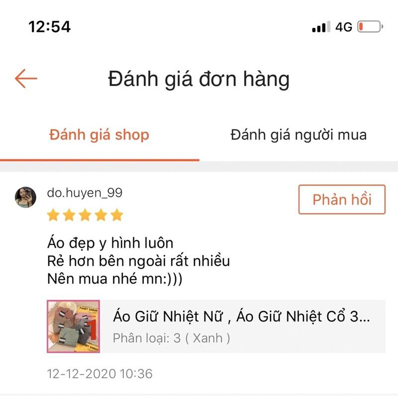  Áo Giữ Nhiệt Nữ , Áo Giữ Nhiệt Cổ 3 Phân MOTIE( Túi Zip )