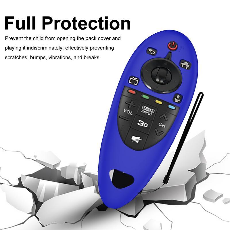 Che cho LG AN-MR500 AN-MR500G Bảo vệ Silicone 3D TV thông minh điều khiển điều khiển điều khiển từ xa với dây buộc linh hoạt MR500