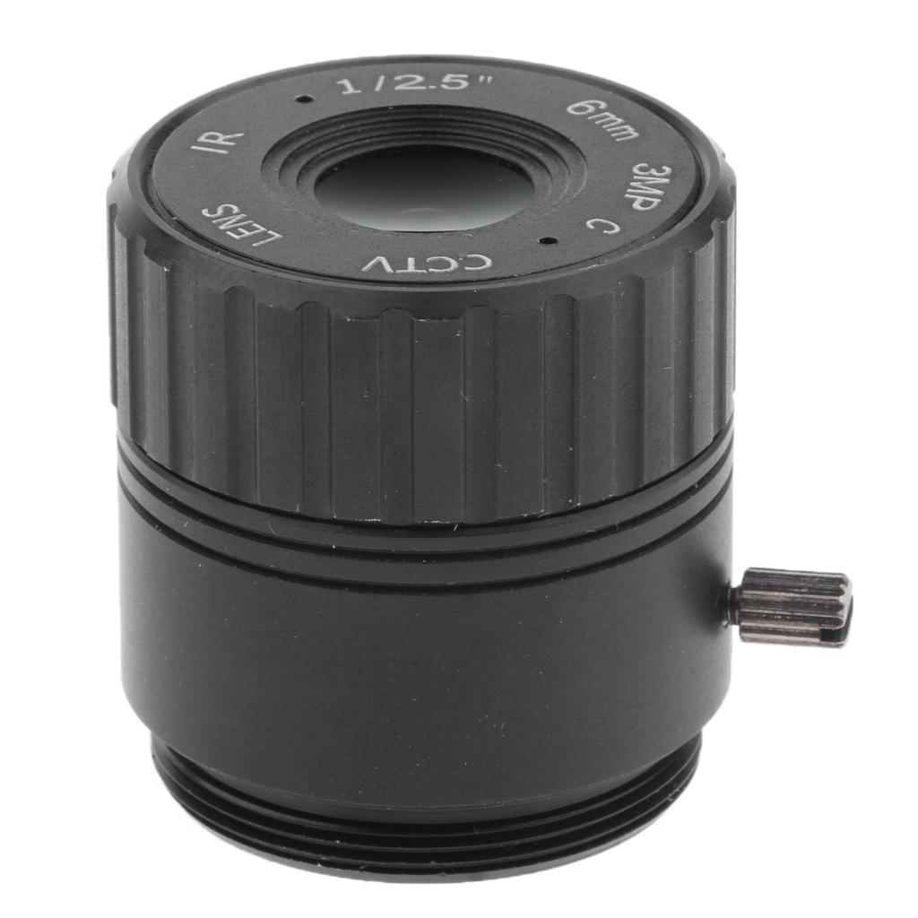 6mm Fixed Iris 1/2.5" F2.4 3MP  Lens CS Mount for Security  Cameras