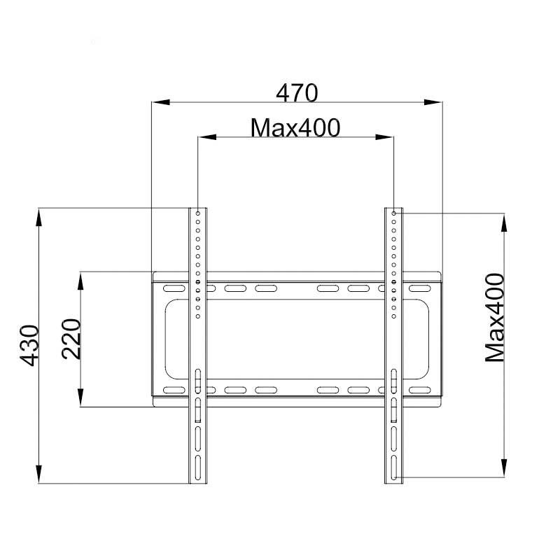 Khung giá treo tường của Universal TV cho hầu hết các giá treo TV huyết tương LED 26-55 inch lên đến Vesa 400x400mm và công suất tải 110 lbs