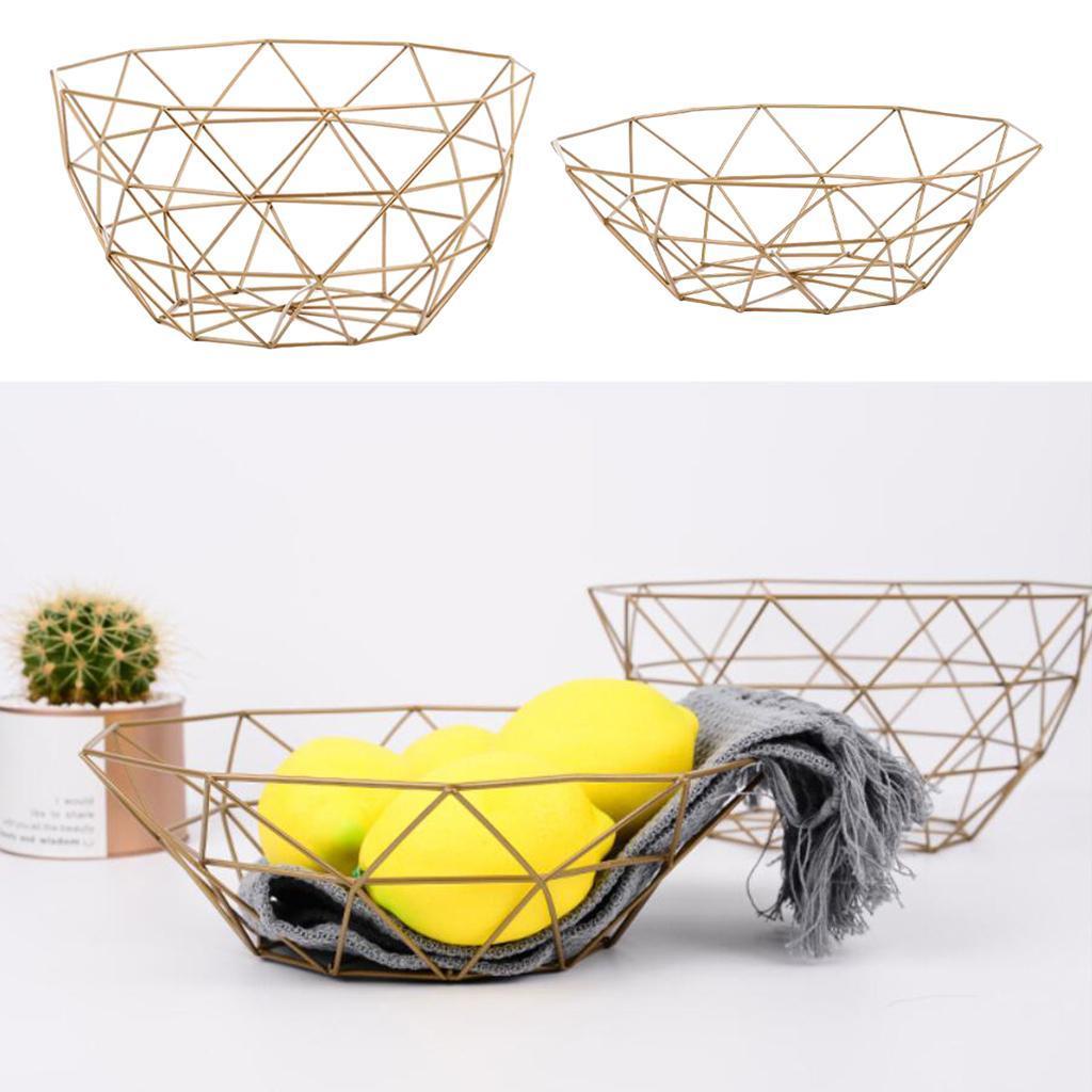 Metal Wire Fruit Snacks Basket Stand for Kitchen -Size S