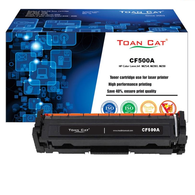 Hộp mực in Toàn Cát CF500A - CF501A - CF502A - CF503A dùng cho máy in HP Color LaserJet M254, M280, M281 - HÀNG CHÍNH HÃNG