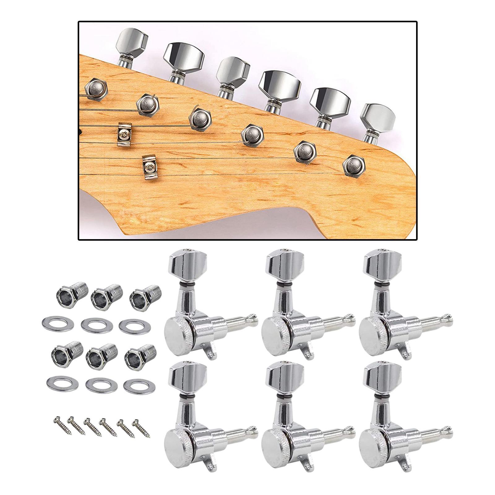Guitar Locking Pegs Keys Locking Machine Heads Set Metal Alloy