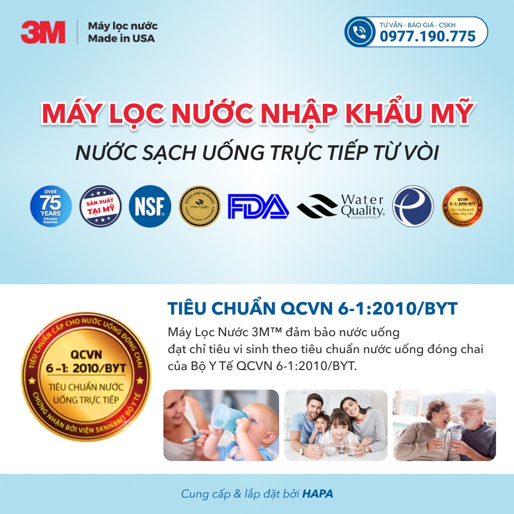 Máy Lọc Nước Uống Để Bàn 3M CTM-02 Cao Cấp, Không Cần Khoan Đục, Tự Lắp Đặt Đơn Giản, CTM02 Countertop - Hàng Chính Hãng 3M