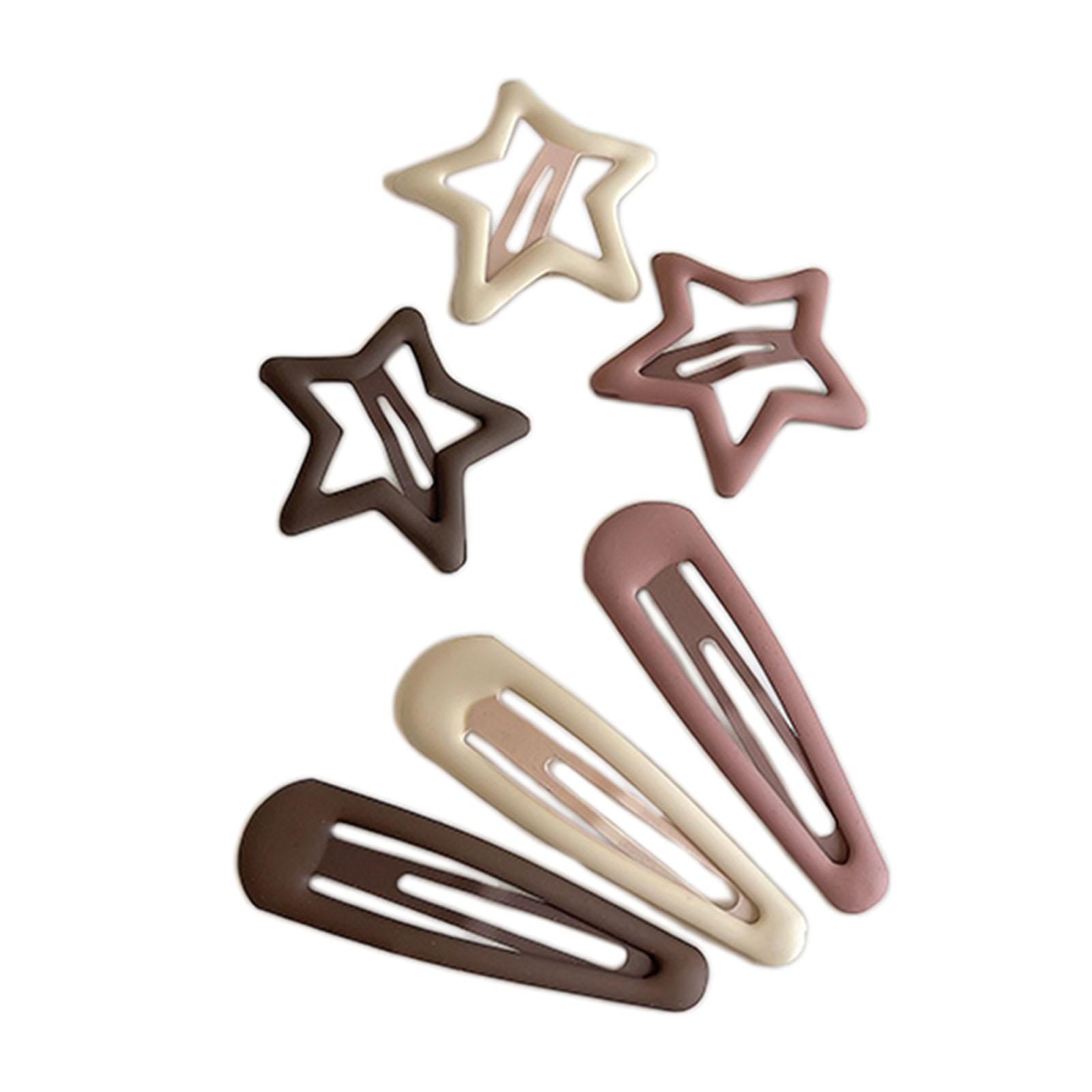 6 Pieces Metal Snap Hair Clips Hairpins Elegant Hair Barrettes for Leisure Casual