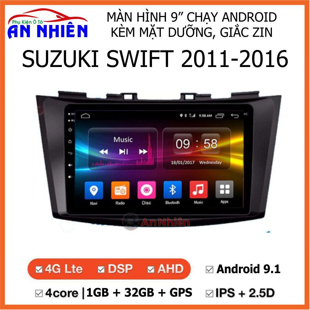 Màn Hình Android 9 inch Cho Xe SWIFT 2014-2017 - Đầu DVD Chạy Android Kèm Mặt Dưỡng Giắc Zin Cho Suzuki Swift