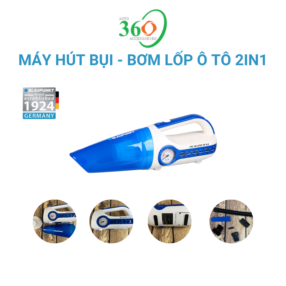 Máy bơm lốp kiêm hút bụi 2 trong 1 TIF 4.0 BLAUPUNKT