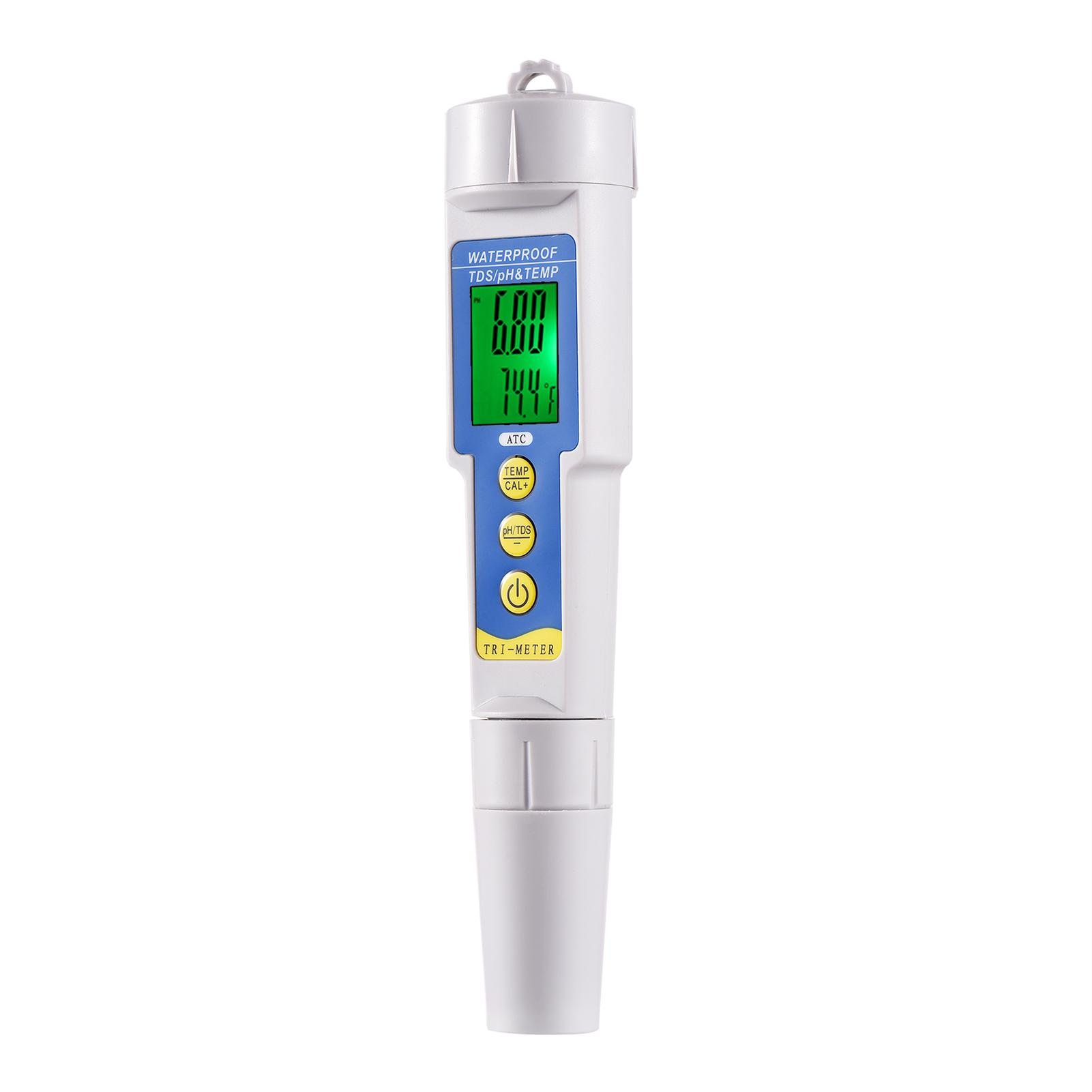 Mini Professional 3 in 1 Water Quality Tester Multi-parameter Water Quality Monitor pH & TDS Meter Acidometer Water Quality Analysis Device