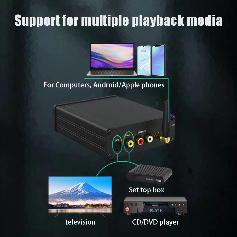 ES9038Q2M DAC QCC5125 Bluetooth 5.1 DAC Board APTX-HD LDAC HIFI Sound Decoder JRC5534DD Bluetooth Receiver Decoding 192K 24Bit