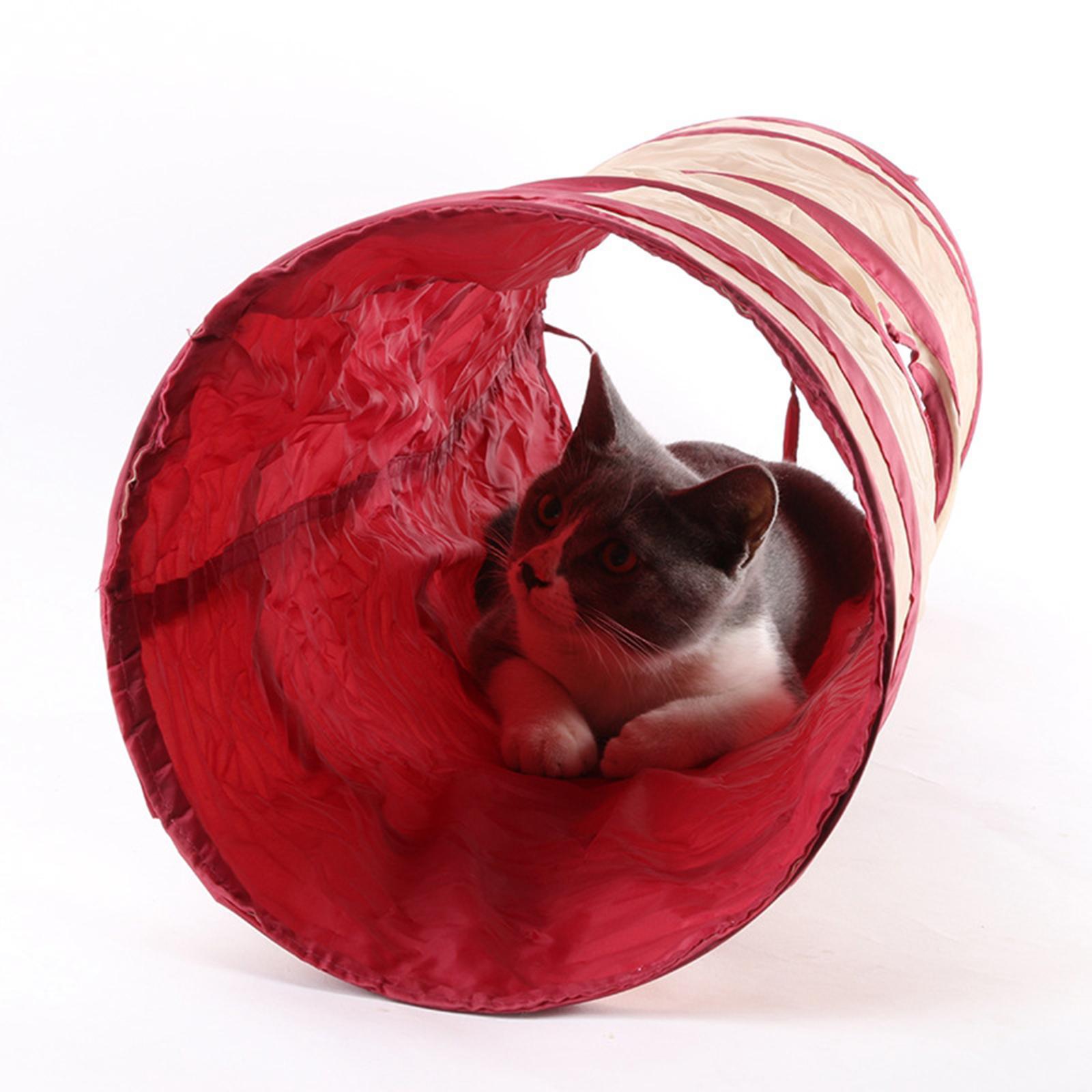 Cat Tunnel Hideout Puppy Small Animals Indoor Rat Rabbit Foldable Guinea