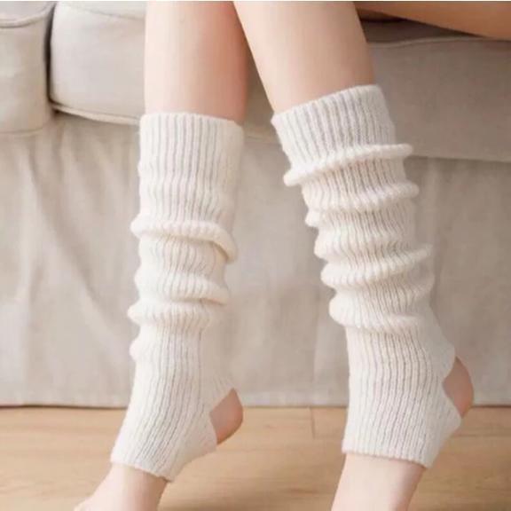 Tất VỚ ỐNG CHÂN KHOÉT GÓT phong cách Gothic chất liệu len dệt kim giữ ấm thời trang cho nữ có nhiều màu lựa chọn Women