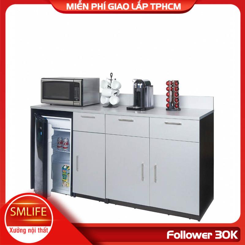 Tủ nhà bếp gia đình bằng gỗ MDF kết cấu chắc chắn SMLIFE Kristen