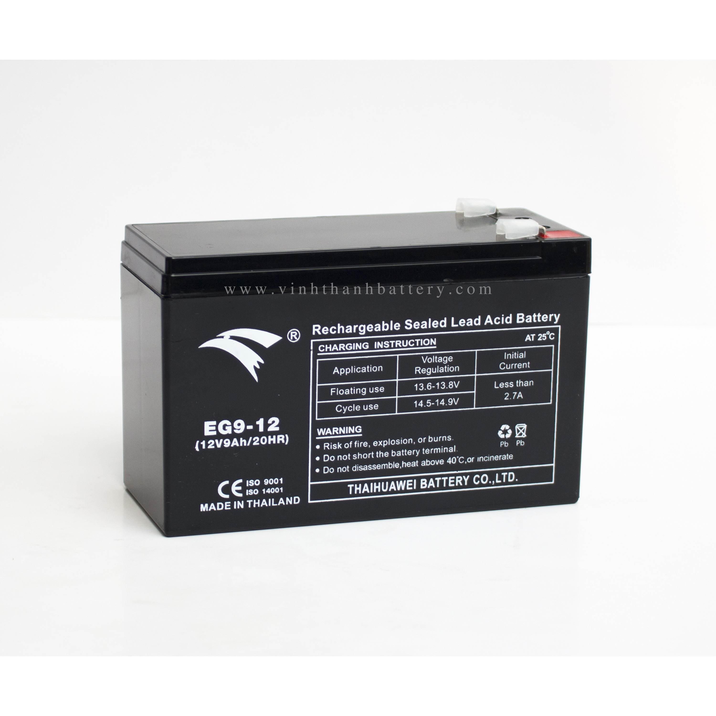 Bình ắc quy UPS, xe đạp điện EAGLE 12V - 9Ah