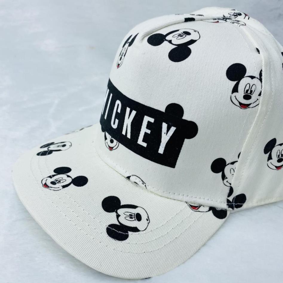  Mũ cho bé trai phong cách hiphop, mickey trắng siêu đáng yêu - MTE0007