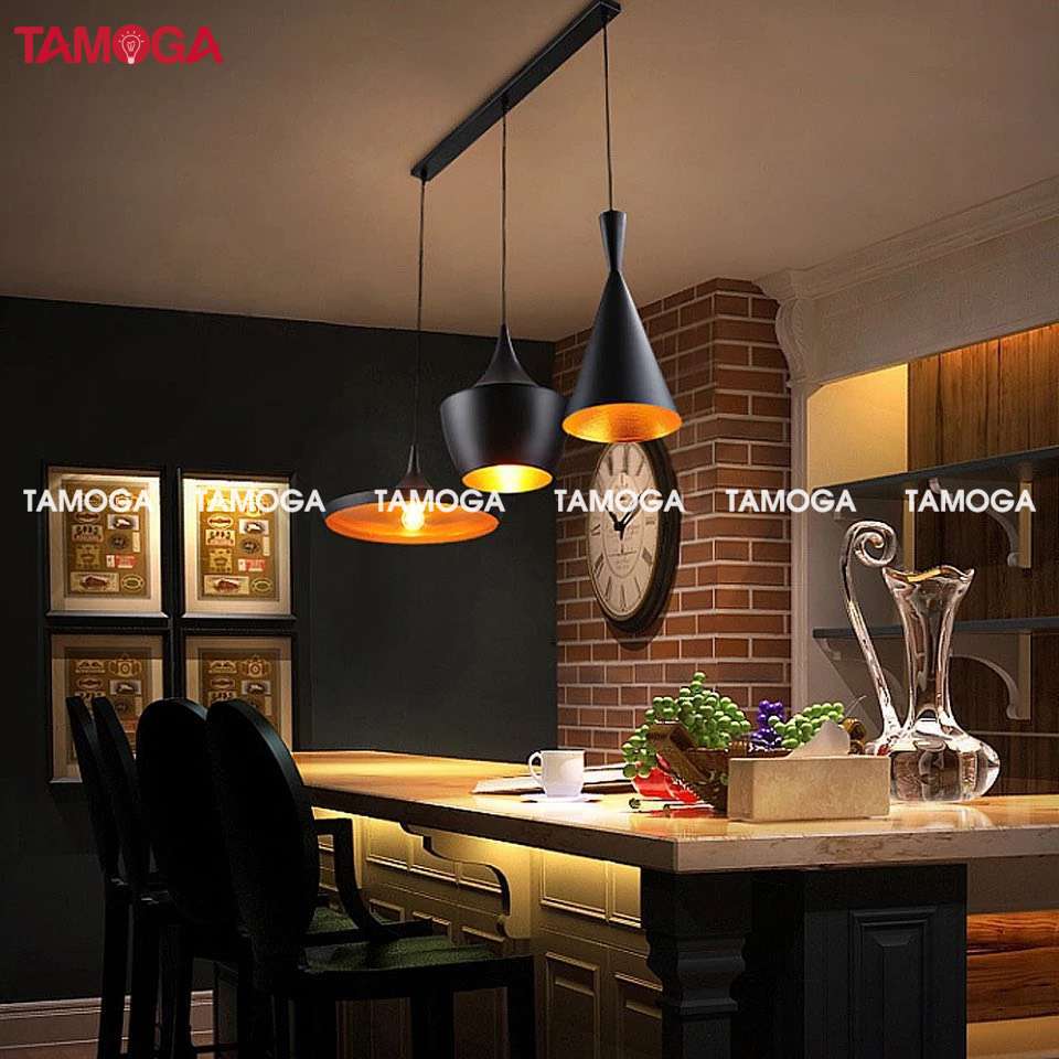 Bộ 03 Đèn thả trần BẮC ÂU TAMOGA VALLIS 5003/3 + Tặng kèm bóng led AS Vàng