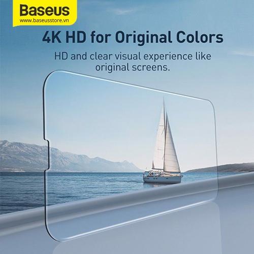 Kính cường lực 6 lớp dùng cho iP 13 Series Baseus Full-Glass Tempered Glass Film (0.3mm, Bộ 2 miếng) ( Hàng Chính Hãng)