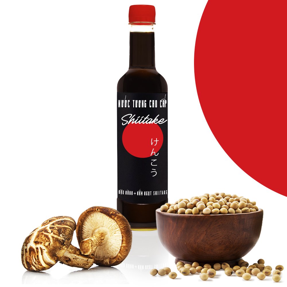 Nước Tương Cao Cấp Shiitake Làng Chài Xưa Độ Đạm Tự Nhiên Lên Men Từ Nấm Ngọt Nhât Và Đậu Nành