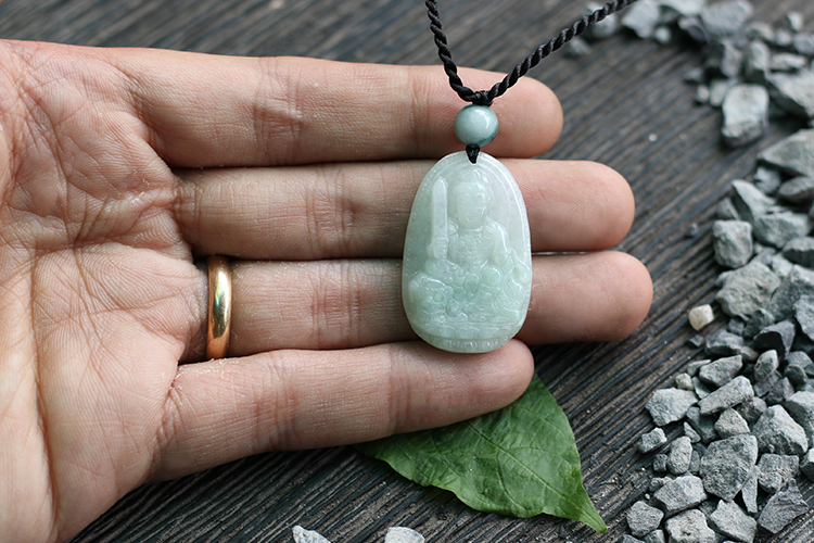 Văn Thù Bồ Tát Đá Cẩm Thạch  Ngọc Quý Gemstones MD15