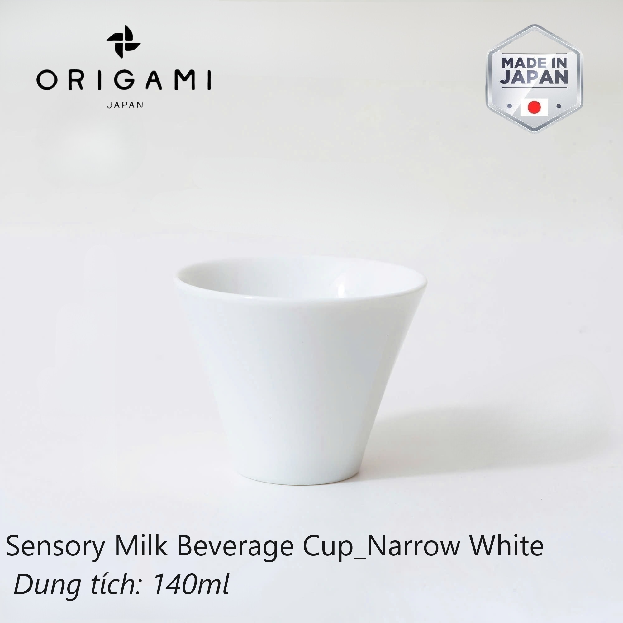 Ly sứ ORIGAMI Sensory Milk Beverage Cup 140ml không quai