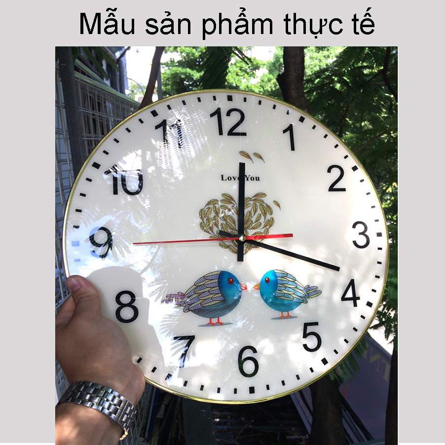 Tranh Đồng Hồ Trang Trí - Đồng Hồ Pha Lê Tròn Họa Tiết Phong Cảnh Sông Núi Nghệ Thuật