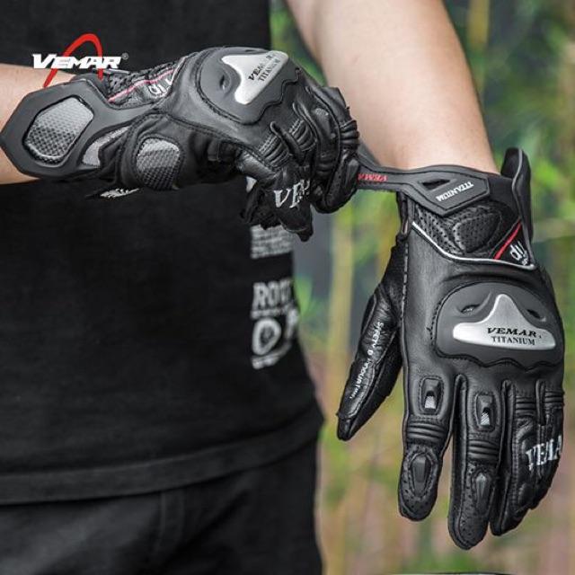 Găng tay moto dài ngón VEMAR 177 cao cấp gù titanium