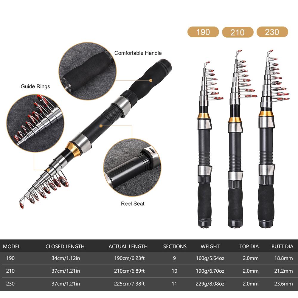 Bộ cần câu mồi cầm tay thích hợp cho những người yêu thích câu cá và những người mới câu cá mang theo bên ngoài