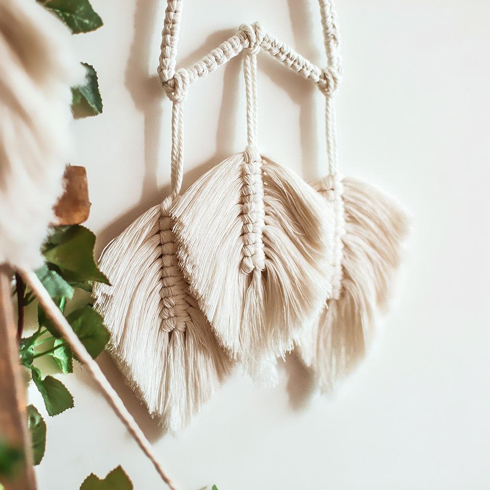 Macrame ngôi sao 3 lá trang trí phong cách Bắc Âu