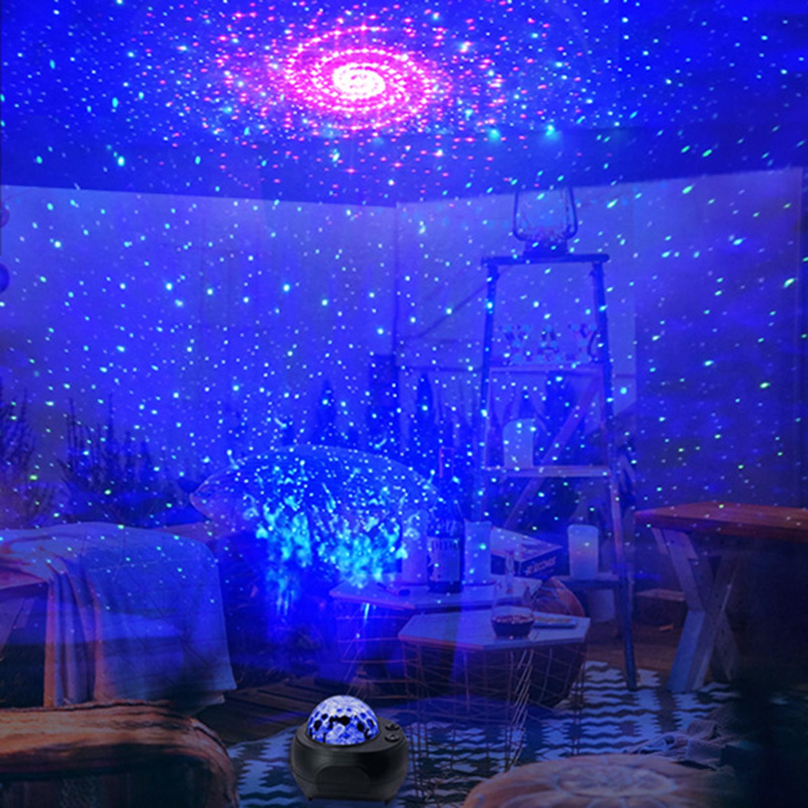 Projection Lamp New Style Child Fantasy Star Light Projector Music Atmosphere Rotate Water Pattern Projection Lamp