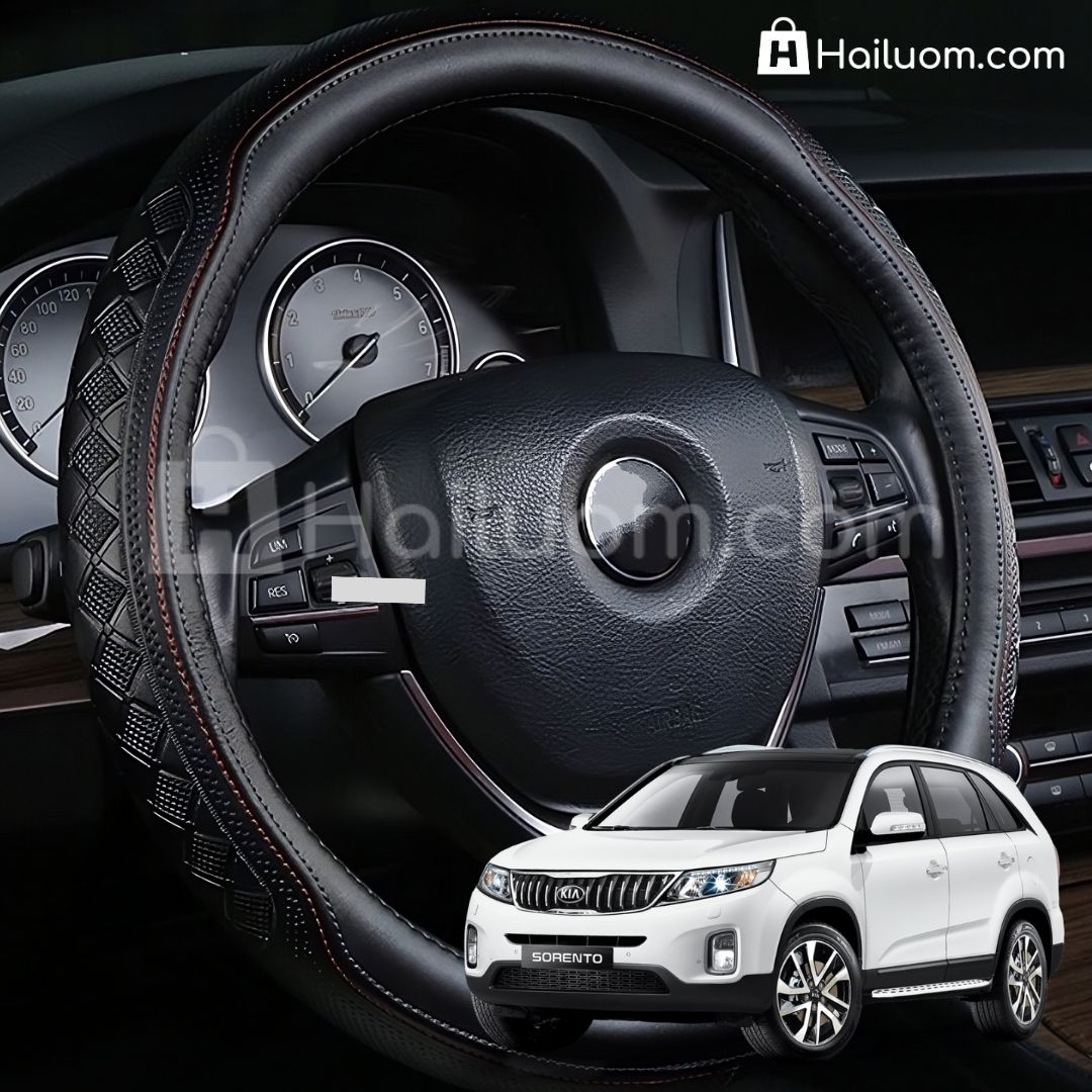 Bọc Vô Lăng ô tô cho KIA SORENTO Da Thật Cao Cấp 4 Mùa