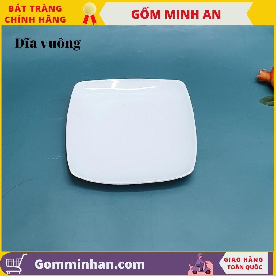 Đĩa sứ Trắng Bát Tràng Cao Cấp- Gốm Sứ Bát Tràng- Gốm Minh An- Hàng Khử