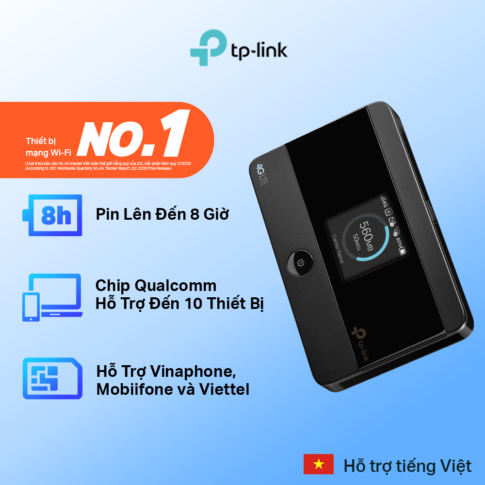 Bộ Phát Wifi Di Động TP-Link M7350 3G/4G LTE 150Mbps - Hàng Chính Hãng