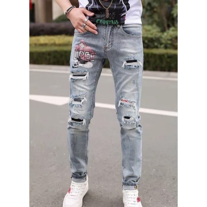 Quần Jean Nam, Quần Bò Nam Cao Cấp Co Giãn Mẫu Mới 2021 Ms017