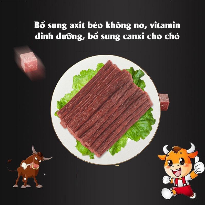 Đồ ăn nhẹ dành cho chó - Đồ ăn vặt dành cho thú cưng thịt bò Bổ sung canxi 500g