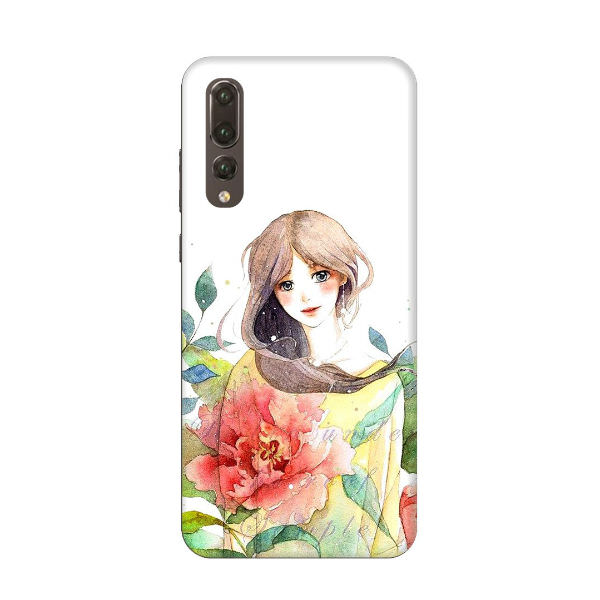 Ốp Lưng Dành Cho Điện Thoại Huawei P20 Pro - Cô Gái Hoa Hồng