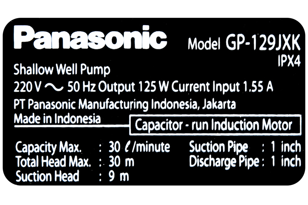 Máy Bơm Nước Panasonic GP-129JXK-NV5 (125W)