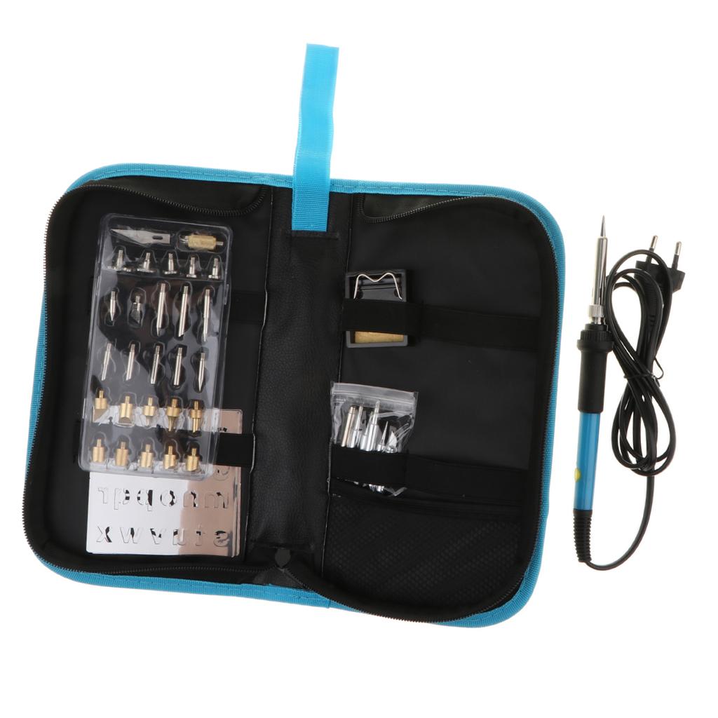 39pcs 60W Adjustable Electric Temperature Welding Soldering Iron Kit EU Plug