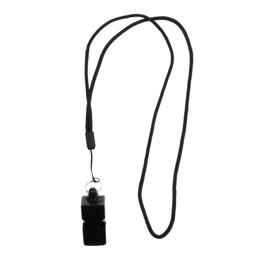 Durable Plastic Emergency Survival Whistle with Lanyard for Marine Boat Kayaking Safety Outdoor Sports Camping Hiking