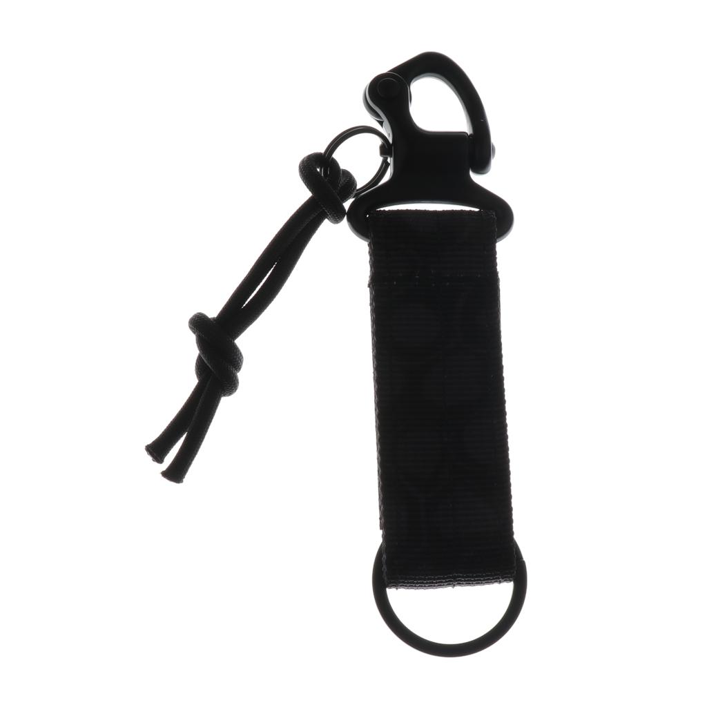 Nylon Multifunctional Molle Harness D Ring Belt Clip Carabiner Keychain Hook