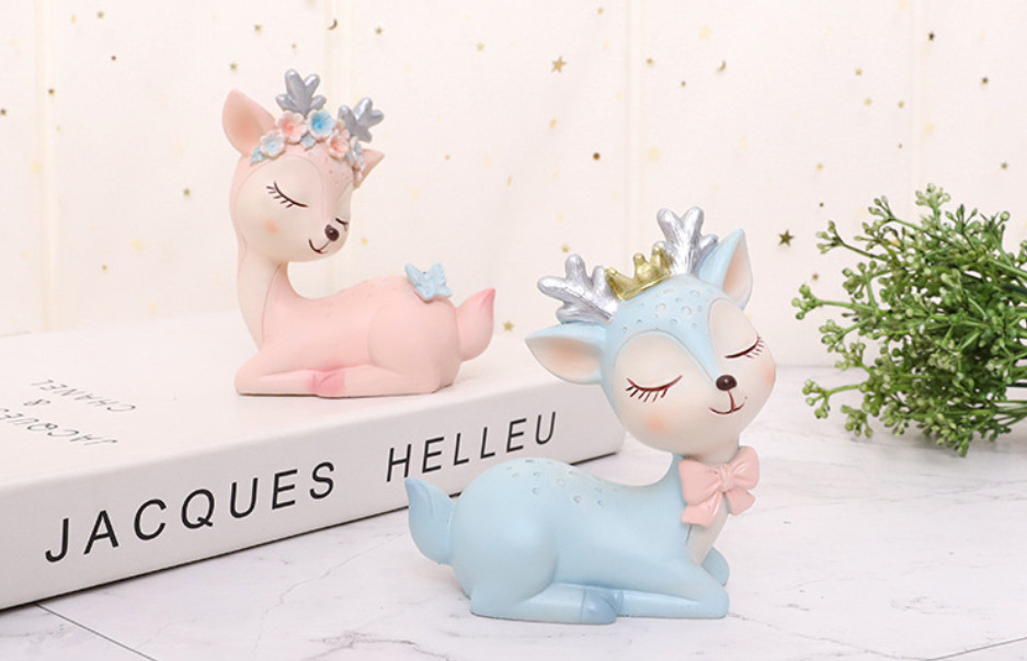 Cặp Hươu trang trí taplo xe ô tô - Set 2 Chú Hươu Cực Xinh Và Sang Trọng- Trang Trí Taplo Ô Tô