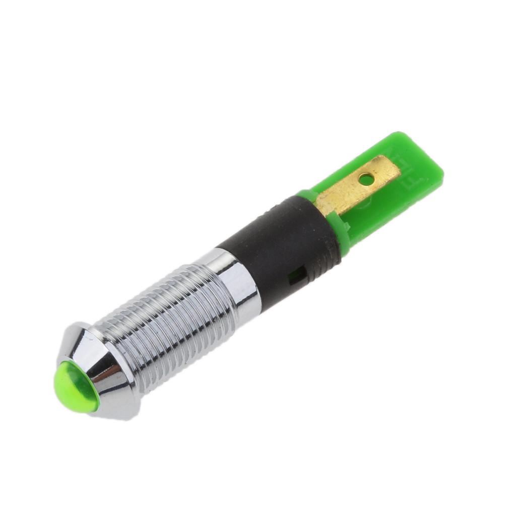 12V 8mm LED Waterproof  Panel Indicator Light Lamp Car Truck Boat red