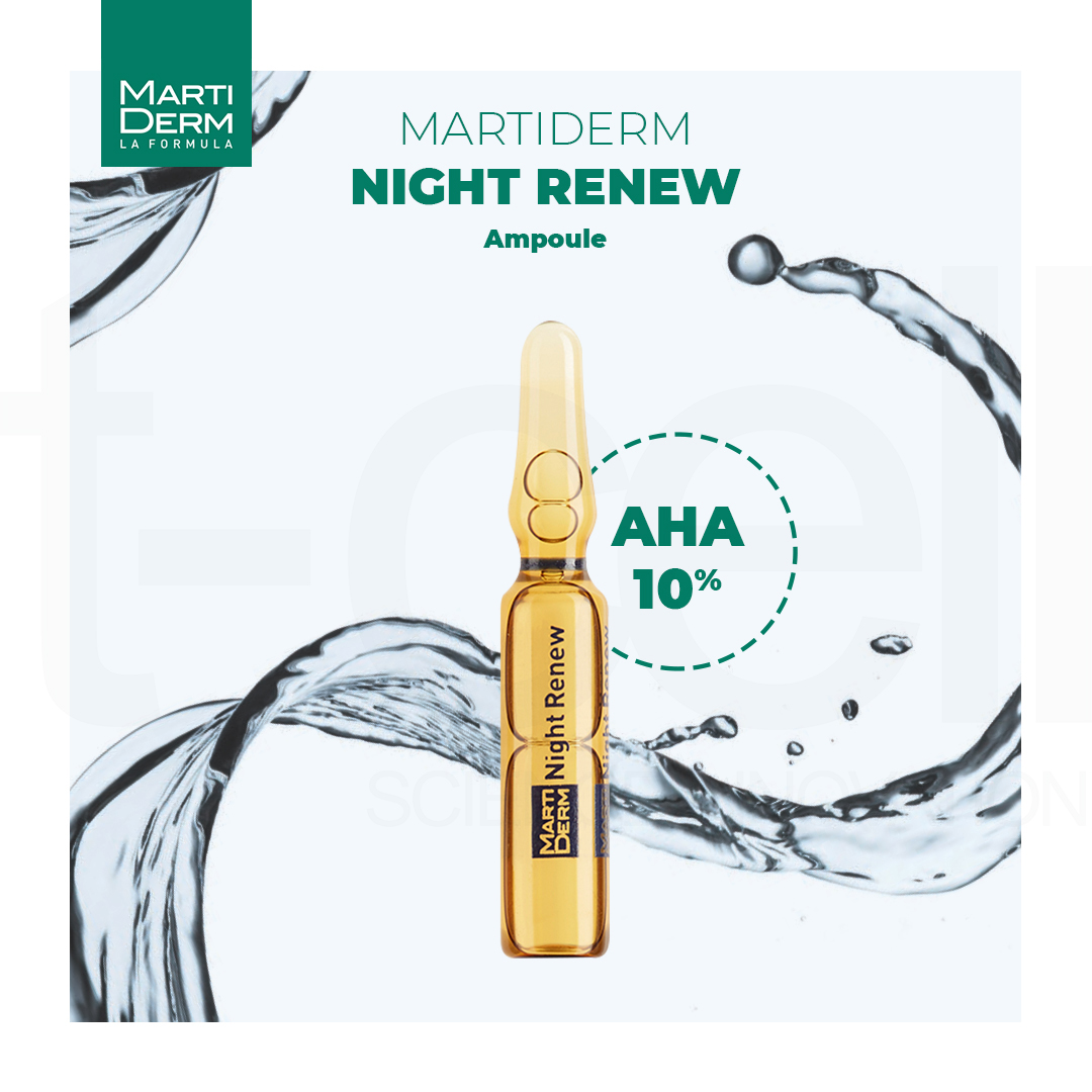 Ampoule Chống Lão Hoá &amp; Tái Tạo Da Ban Đêm - MartiDerm Platinum Night Renew Ampoule