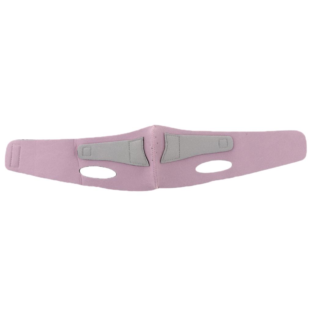 Double Chin Cheek Shaper Strap Belt V Line Face Neck Lifting Band Firming Tool - Pink/Orange
