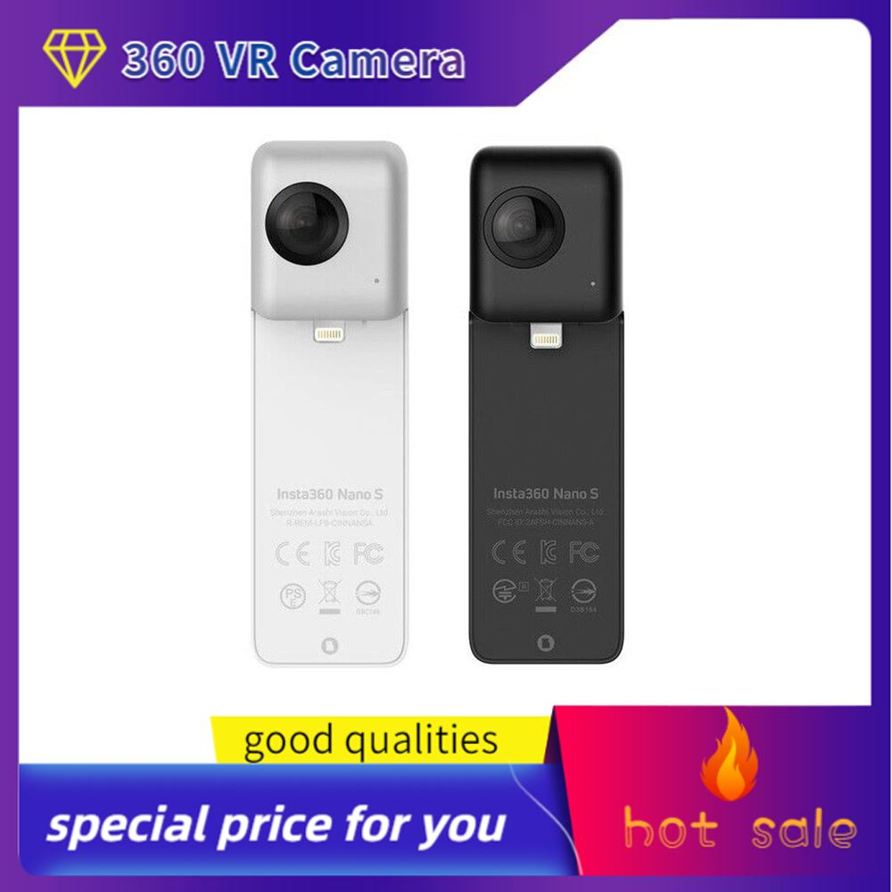 Máy ảnh hành động Insta360 Nano S 360 Máy ảnh toàn cảnh video 4K VR Ảnh 20MP cho iphone IOS9.0 TRỞ LÊN Màu sắc: Đen