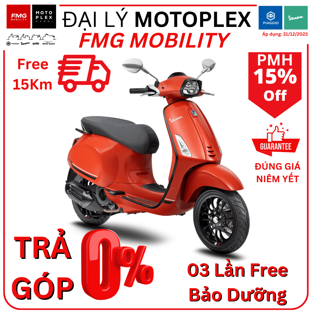 Vespa Sprint 150 ABS 2022 - Mầu mới - Trả góp miễn lãi - Xanh | Đen | Cam |Trắng