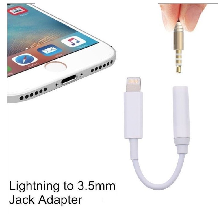 Cáp chuyển tai nghe adapter dùng cho iPhone 7 iPhone 8 iPhone X - Hàng Chính Hãng