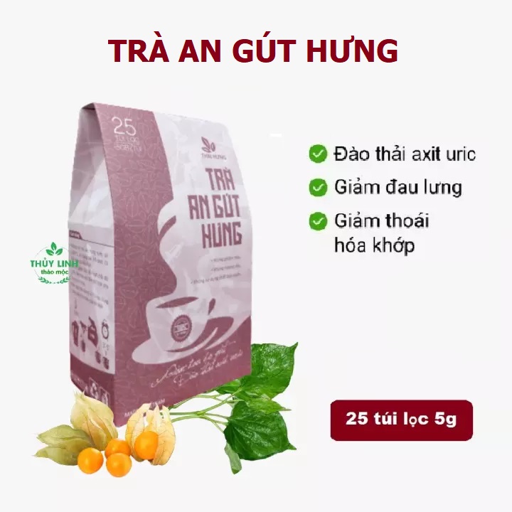 Combo 04 hộp Trà An Gút Hưng - Đào thải axit Uric, giảm cơn đau do gút