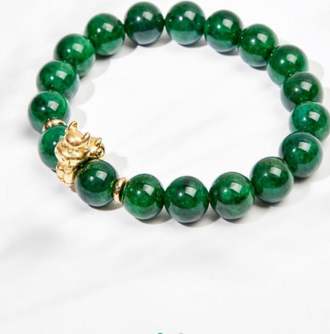 Vòng Tay Tuổi Sửu Đá Cẩm Thạch Nephrite
