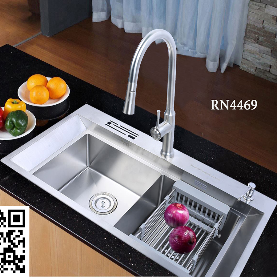 Combo chậu rửa và vòi rửa Hàn Quốc RANOX RN4469