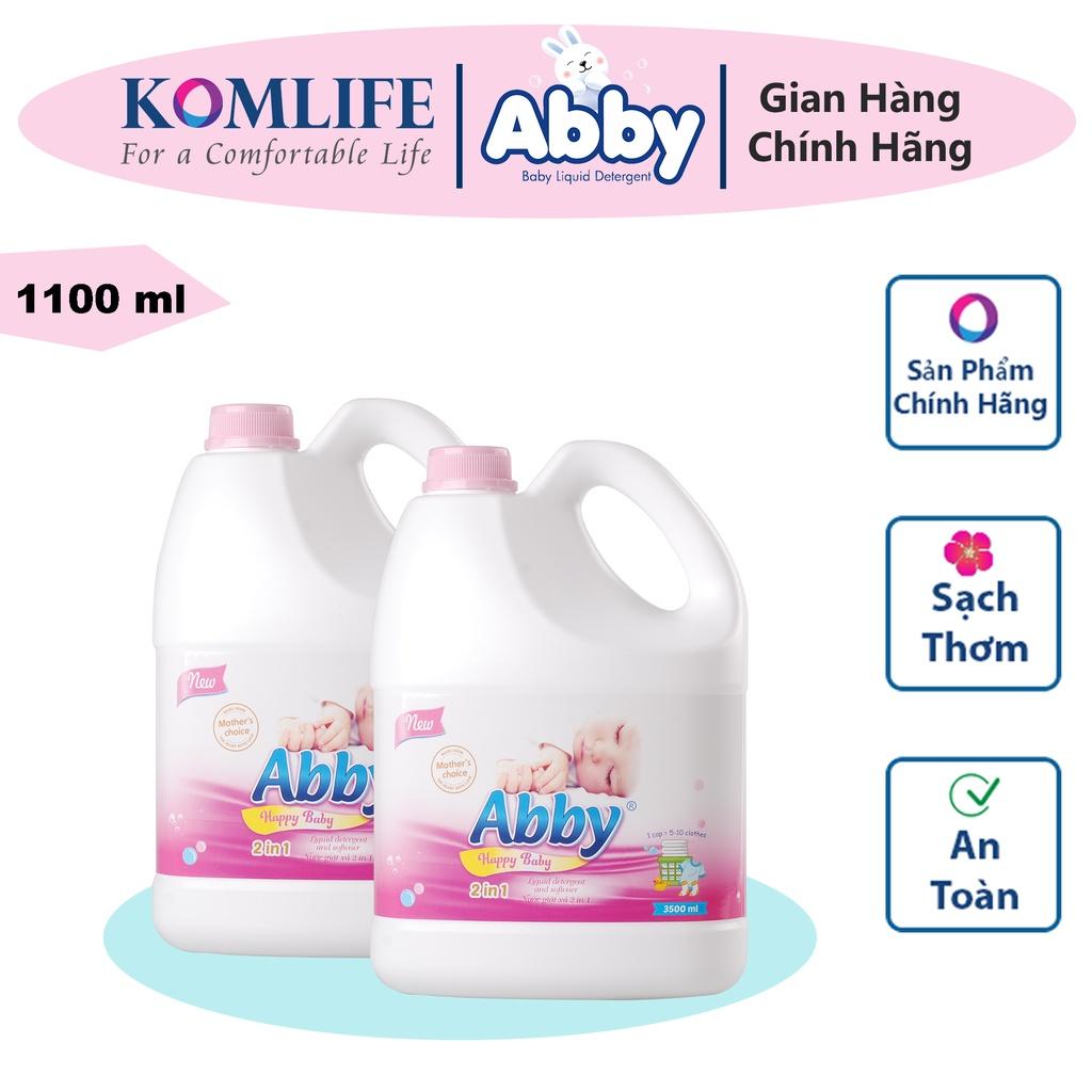 Nước giặt xả mẹ và bé 3500 ml ABBY an toàn, làm mềm vải, hương thơm dịu nhẹ, sạch vết bẩn trẻ em